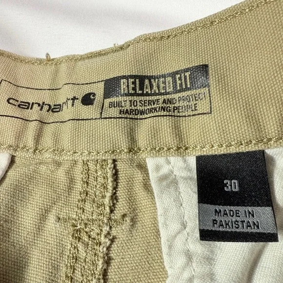 Carhartt Relaxed Fit Cargo Shorts Khaki Men's Size 30 BS3542 M - Picture 4 of 6
